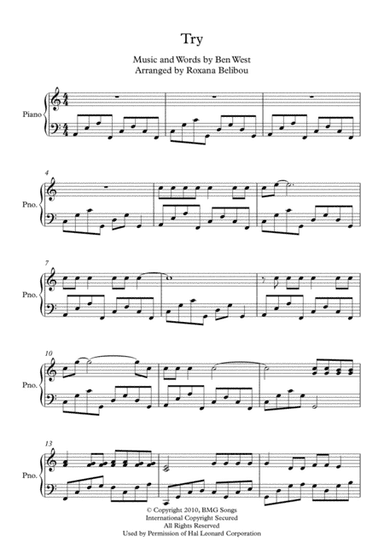 Try (arr. Roxana Belibou)