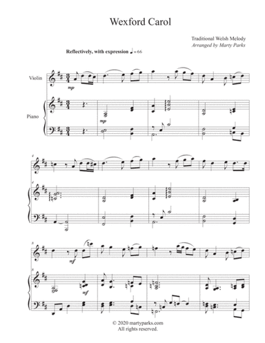 Wexford Carol (Violin-Piano) (arr. Marty Parks)