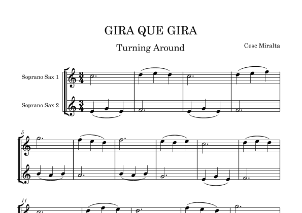 GIRA QUE GIRA S. Sax Duet