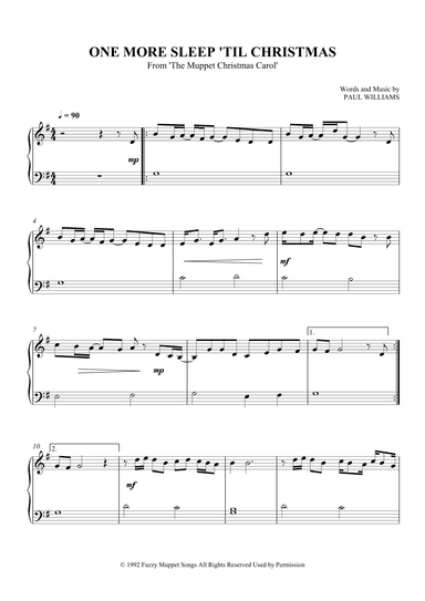 One More Sleep 'til Christmas (arr. SCMusic)