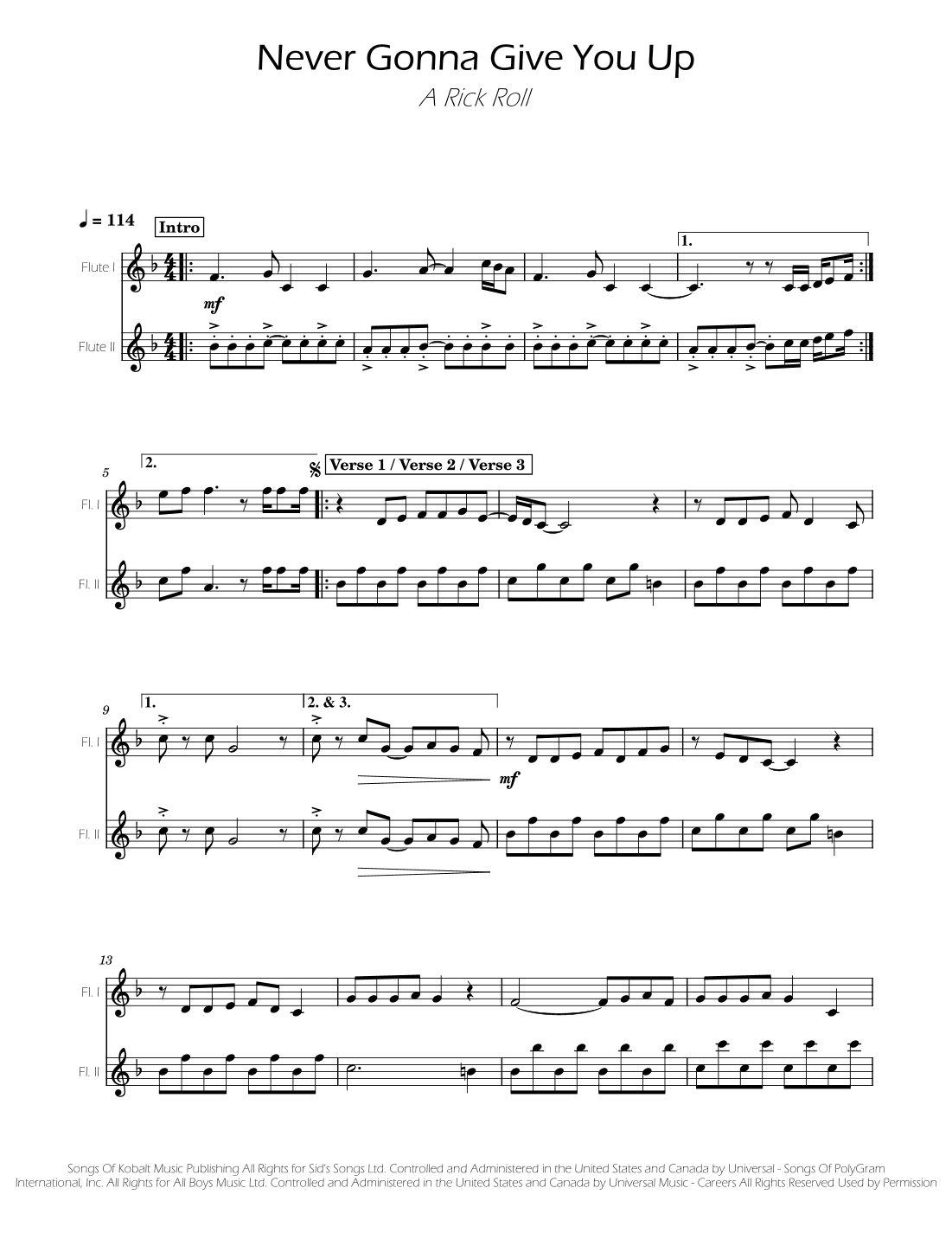 Never Gonna Give You Up (arr. Ygor Nunes)