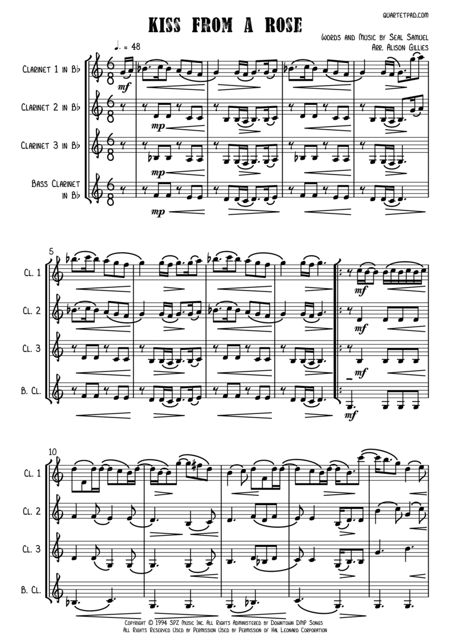 Kiss From A Rose (arr. Alison Gillies)