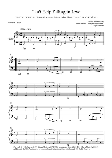 Can't Help Falling In Love (arr. Warren & Debby)