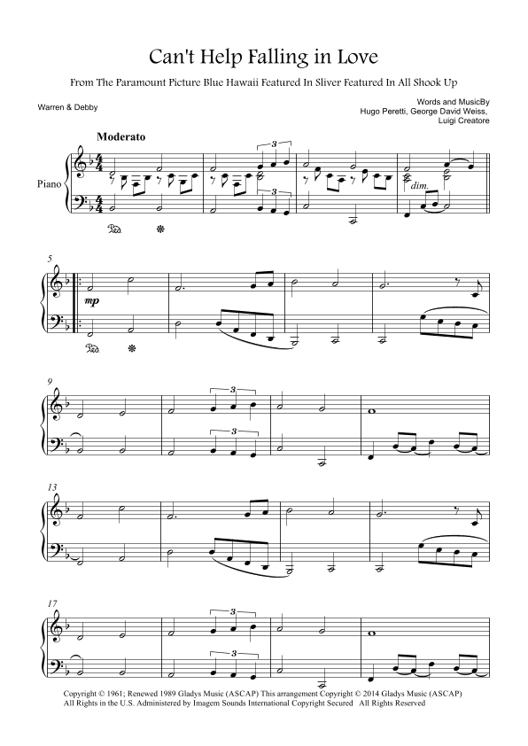 Can't Help Falling In Love (arr. Warren & Debby)