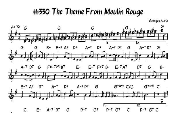 The Song From Moulin Rouge (where Is Your Heart) (arr. John Fries)