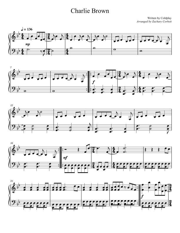 Charlie Brown (arr. Zachary Corbett)