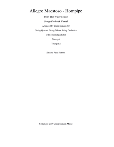 Allegro Maestoso Hornpipe from The Water Music (arr. Craig Duncan)
