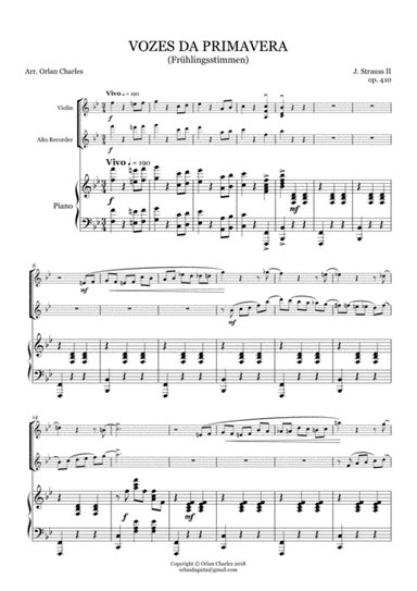 J. Strauss - Frühlingsstimmen - Voices of Spring (Waltz) (arr. Orlan Charles)