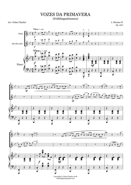 J. Strauss - Frühlingsstimmen - Voices of Spring (Waltz) (arr. Orlan Charles)