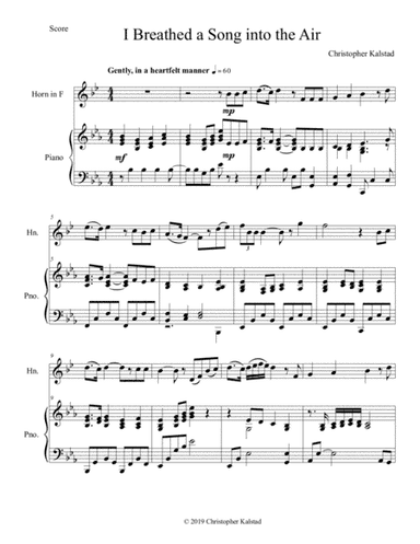 I Breathed a Song into the Air (Horn and Piano)