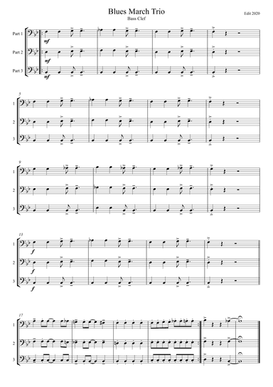 Blues March (bass clef)