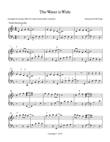 The Water is Wide (for early intermediate piano) (arr. Jeanne Allie)