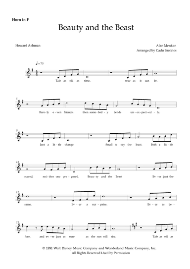 Beauty And The Beast (arr. Cadu Barcelos)
