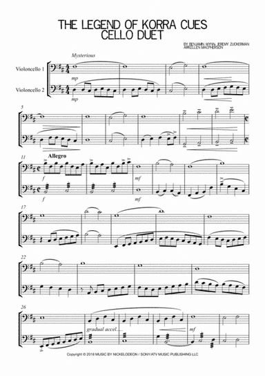 The Legend Of Korra Cues (arr. Ellen Macpherson)
