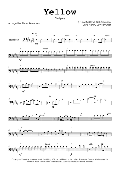 Yellow (arr. Glauco Fernandes)