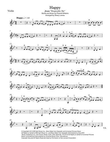 Happy (arr. Sherry Lewis)