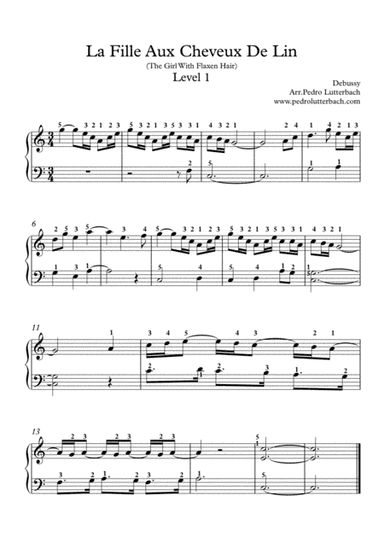 La File Aux Cheveux De Lin (arr. Pedro Lutterbacho)