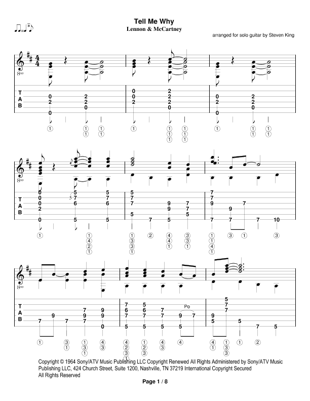 Tell Me Why (arr. Steven King)