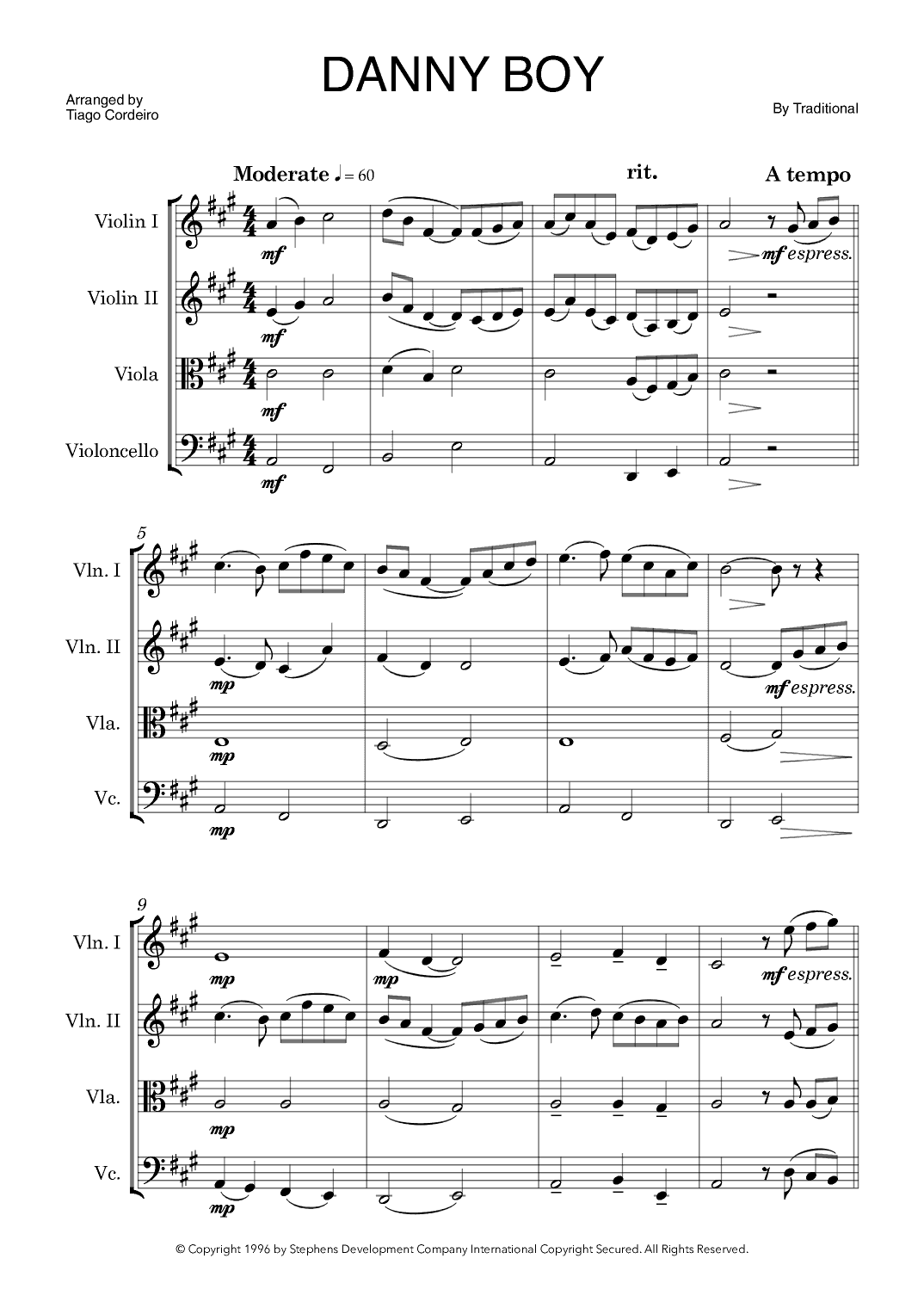 Danny Boy (arr. Tiago Cordeiro)