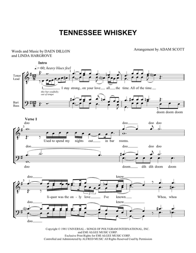 Tennessee Whiskey (arr. Adam Scott)