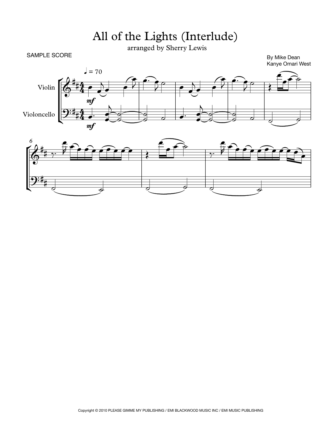 All Of The Lights Interlude (arr. Sherry Lewis)