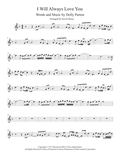 I Will Always Love You (arr. Kevin Busse)