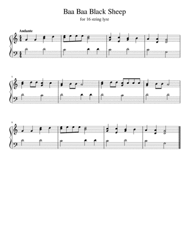 Baa Baa Black Sheep (Twinkle Twinkle Little Star) (arr. Amy L.)