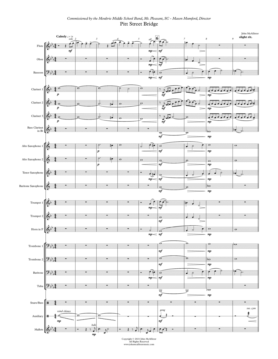 Pitt Street Bridge - for Concert Band