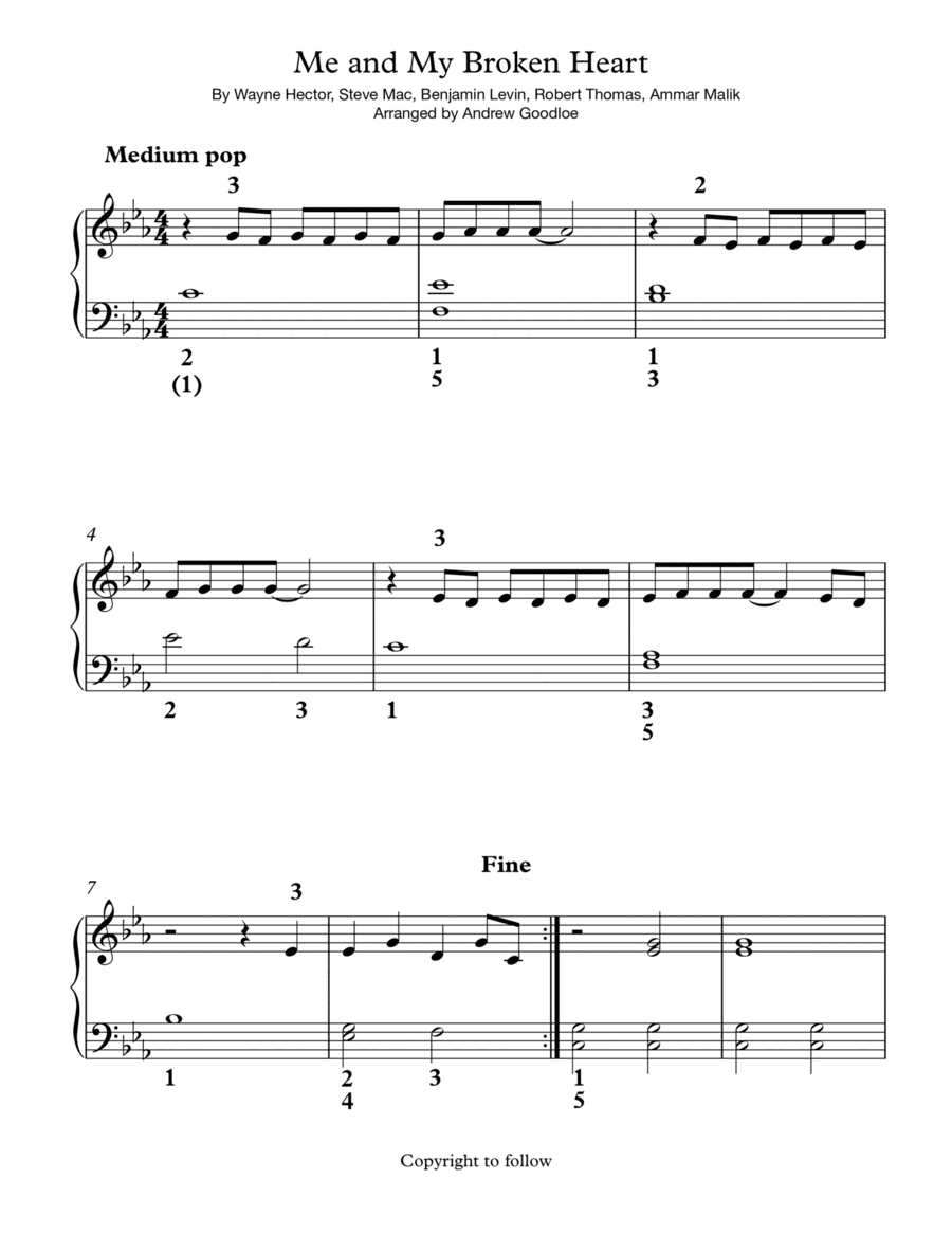 Me And My Broken Heart (arr. Andrew Goodloe)