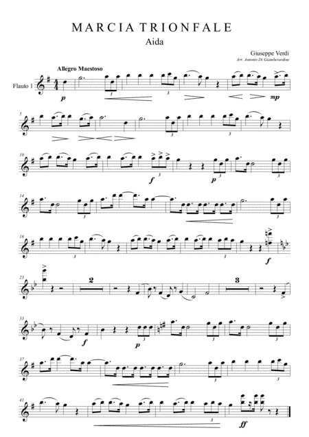 "Triumphal March" - Aida - C Flute Choir (arr. Antonio Di Giamberardino)