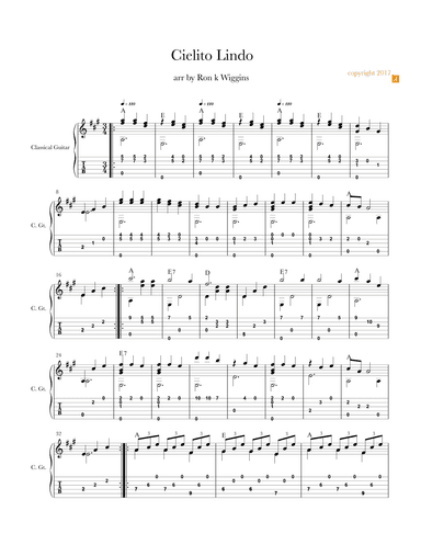 Cielito Lindo (arr. Ron k Wiggins)