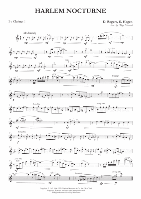 Harlem Nocturne (arr. Diego Marani)