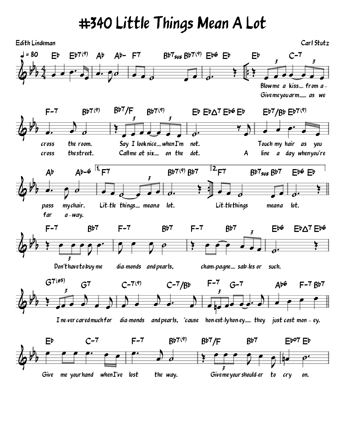 Little Things Mean A Lot (arr. John Fries)