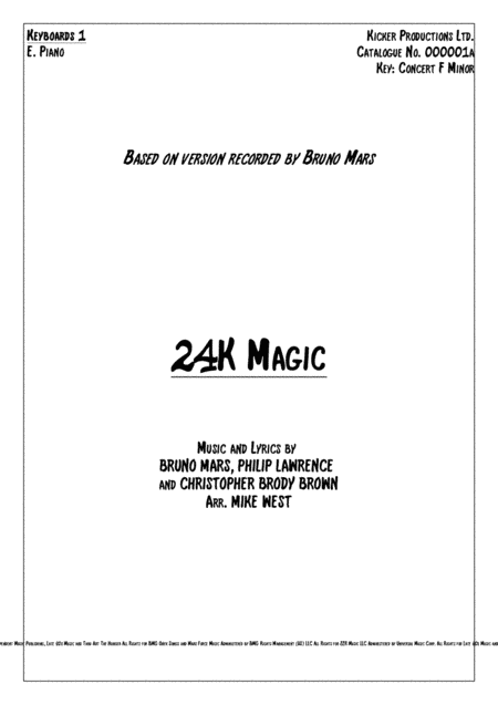 24k Magic (arr. Mike West)