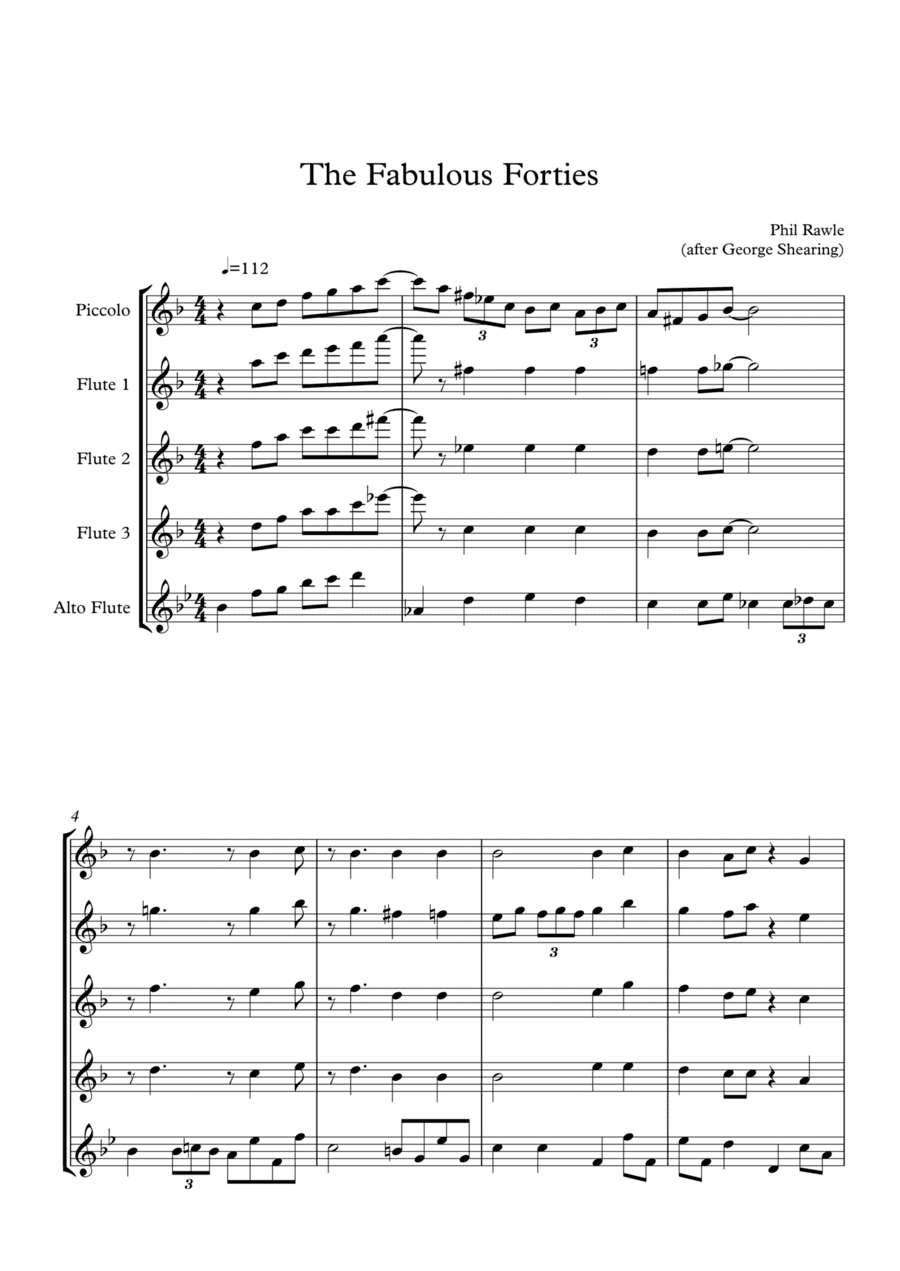 The Fabulous Forties - Flute Quintet (arr. Phillip Rawle)