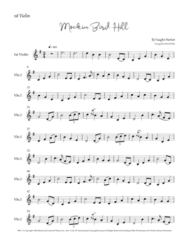 Mockin' Bird Hill (arr. The Violin Place)