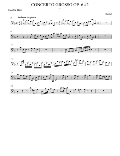 Concerto Grosso Op. 6 #2 Movement I (arr. theupperstaff.com)