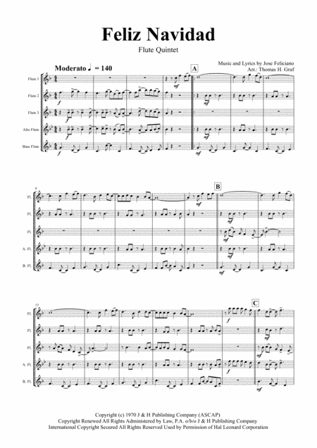 Feliz Navidad (arr. Thomas H. Graf)