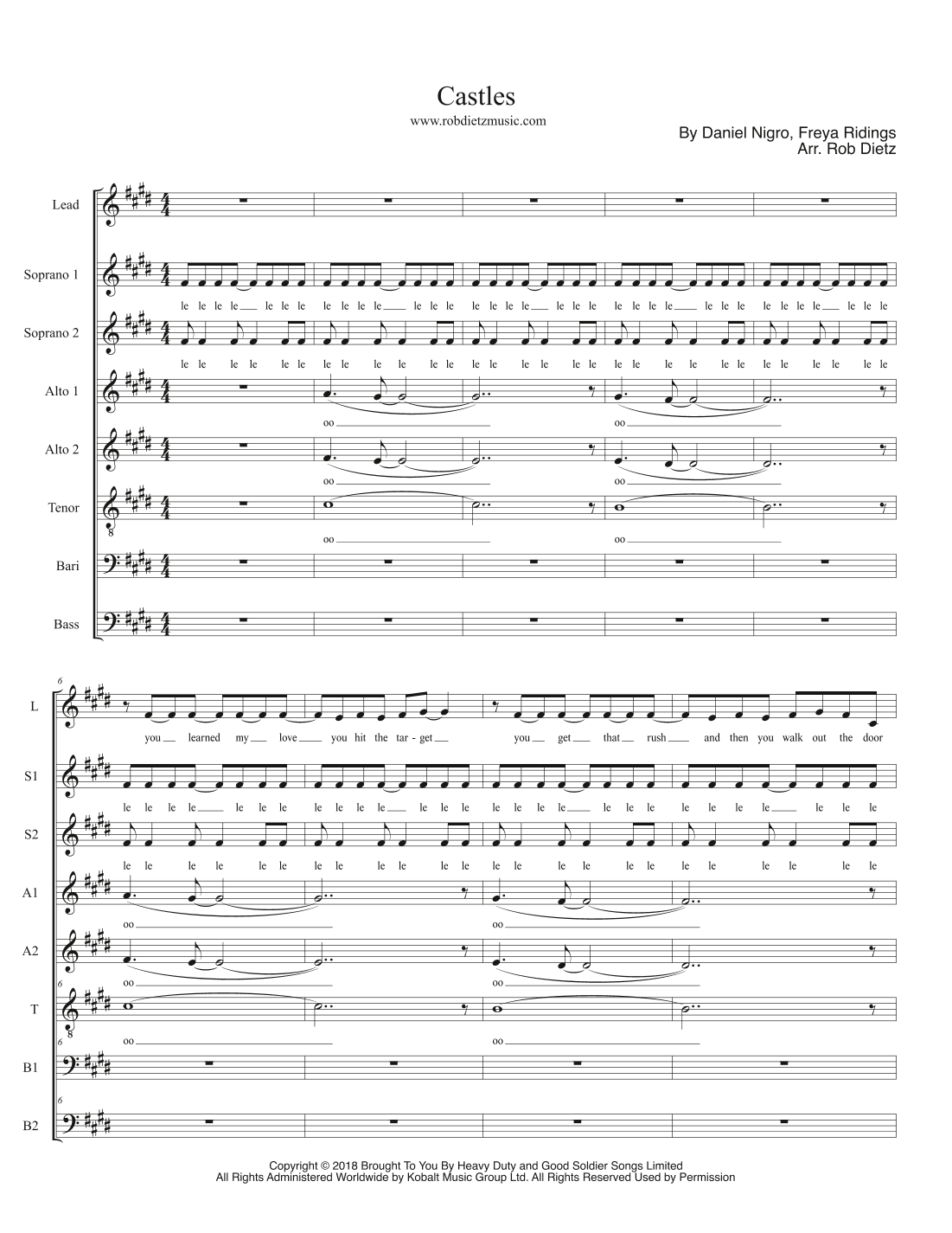 Castles (arr. Rob Dietz)