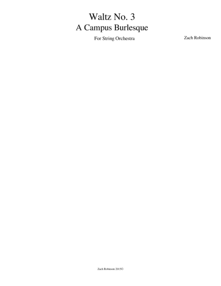 Waltz No.3 "A Campus Burlesque"