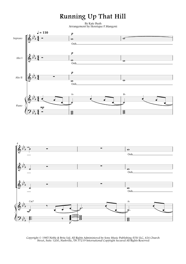 Running Up That Hill (arr. Henrique F Mangoni)