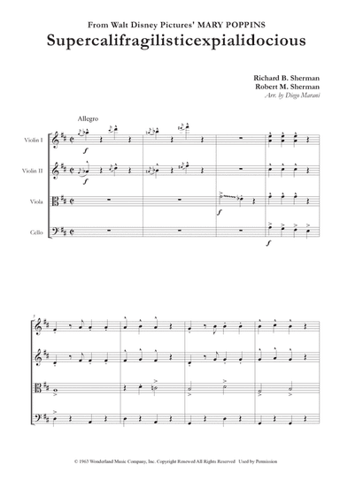Supercalifragilisticexpialidocious (arr. Diego Marani)