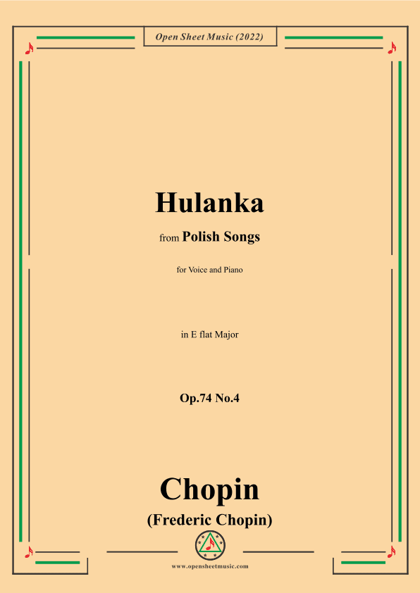 Chopin-Hulanka(Bacchanal),in C Major,Op.74 No.4,from Polish Songs (arr. OSM Press)