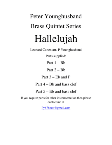 Hallelujah (arr. Peter Younghusband)