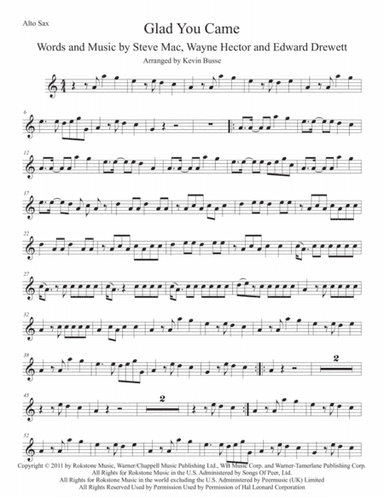 Glad You Came (arr. Kevin Busse)