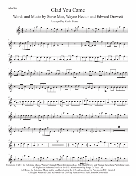 Glad You Came (arr. Kevin Busse)