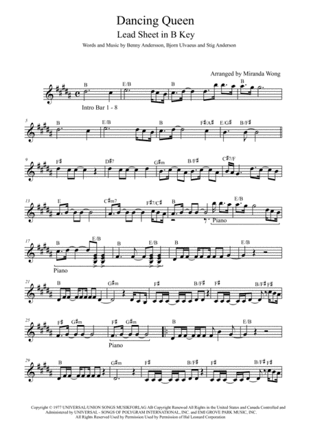Dancing Queen (arr. Miranda Wong)
