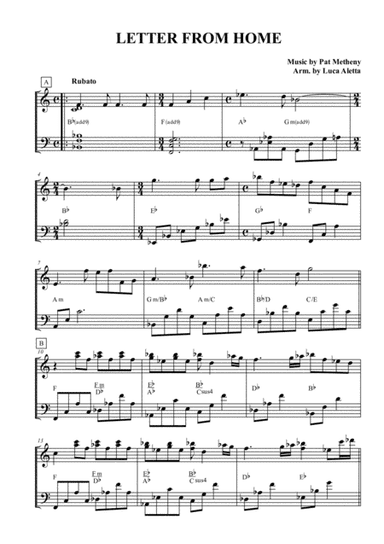 Letter From Home (arr. Luca Aletta)