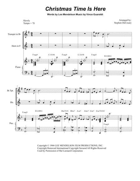 Christmas Time Is Here (arr. Stephen DeCesare)