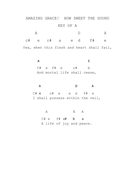 AMAZING GRACE! HOW SWEET THE SOUND, KEY OF A, LIVE ONE-ON-ONE 30 MINUTE SKYPE SESSION.  SEE DESCRIPT (arr. Philip Greer)